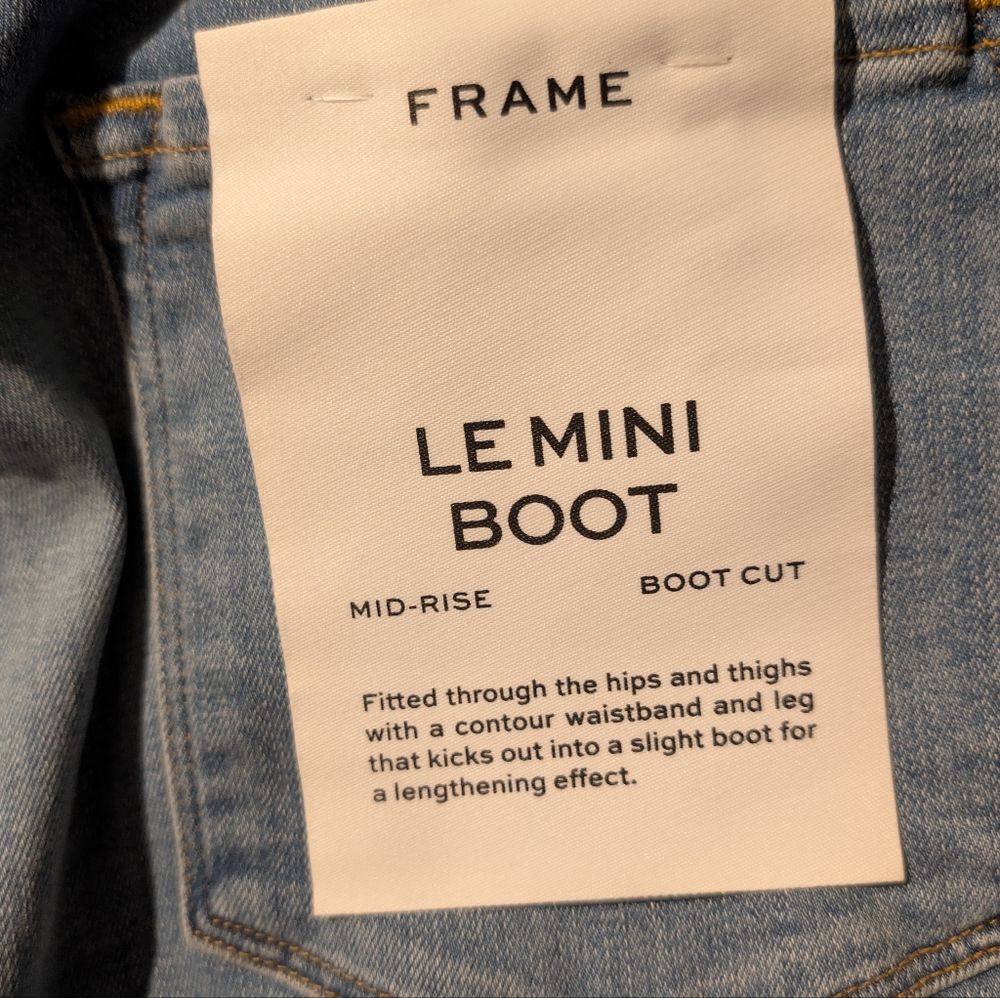 FRAME DENIM MINI BOOT JEANS IN ZUNI WASH.NWT! - Picture 4 of 17